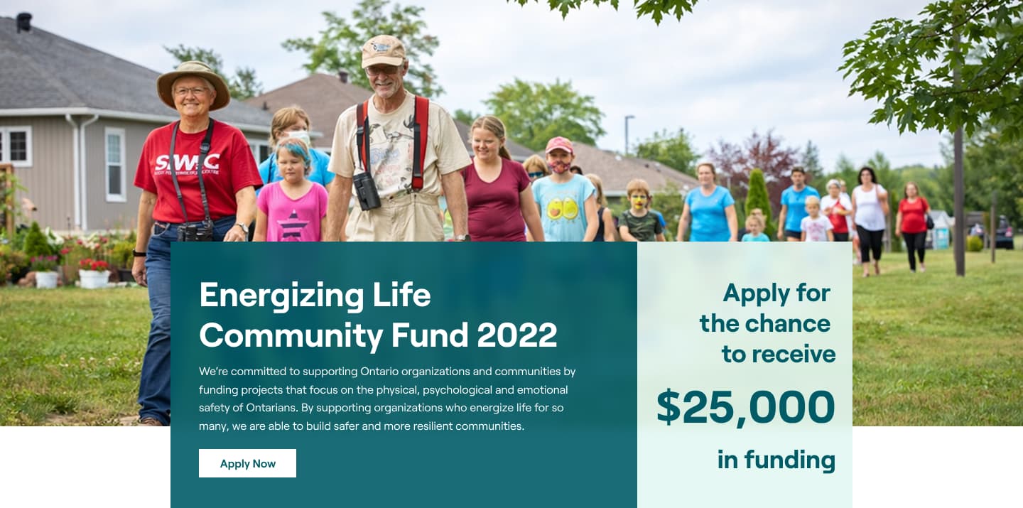 Energizing Life Community Fund campaign page